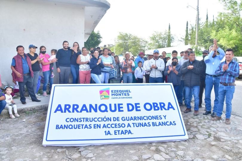 Lupita Pérez Montes Realizó el Arranque de obra primera etapa, en Tunas blancas