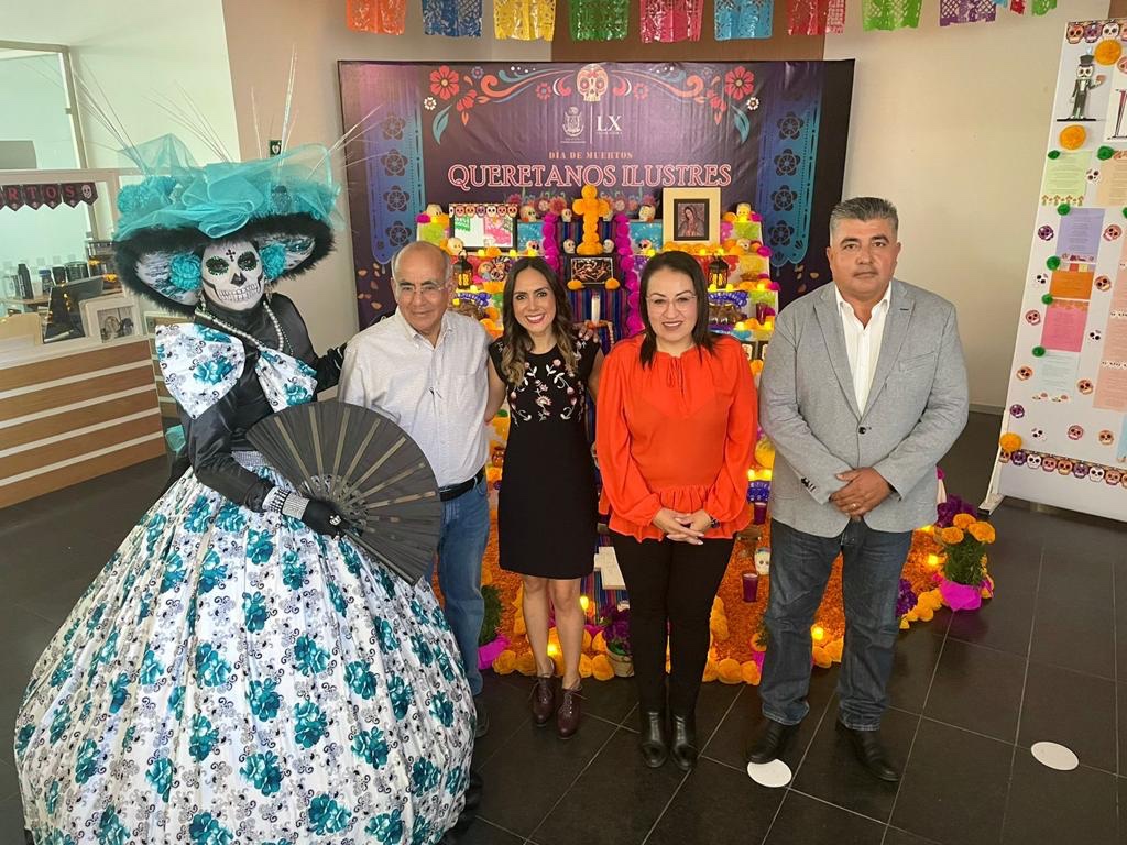 Inaugura Selene Salazar el Altar de Muertos 2022, en honor a queretanos ilustres en la Legislatura Local