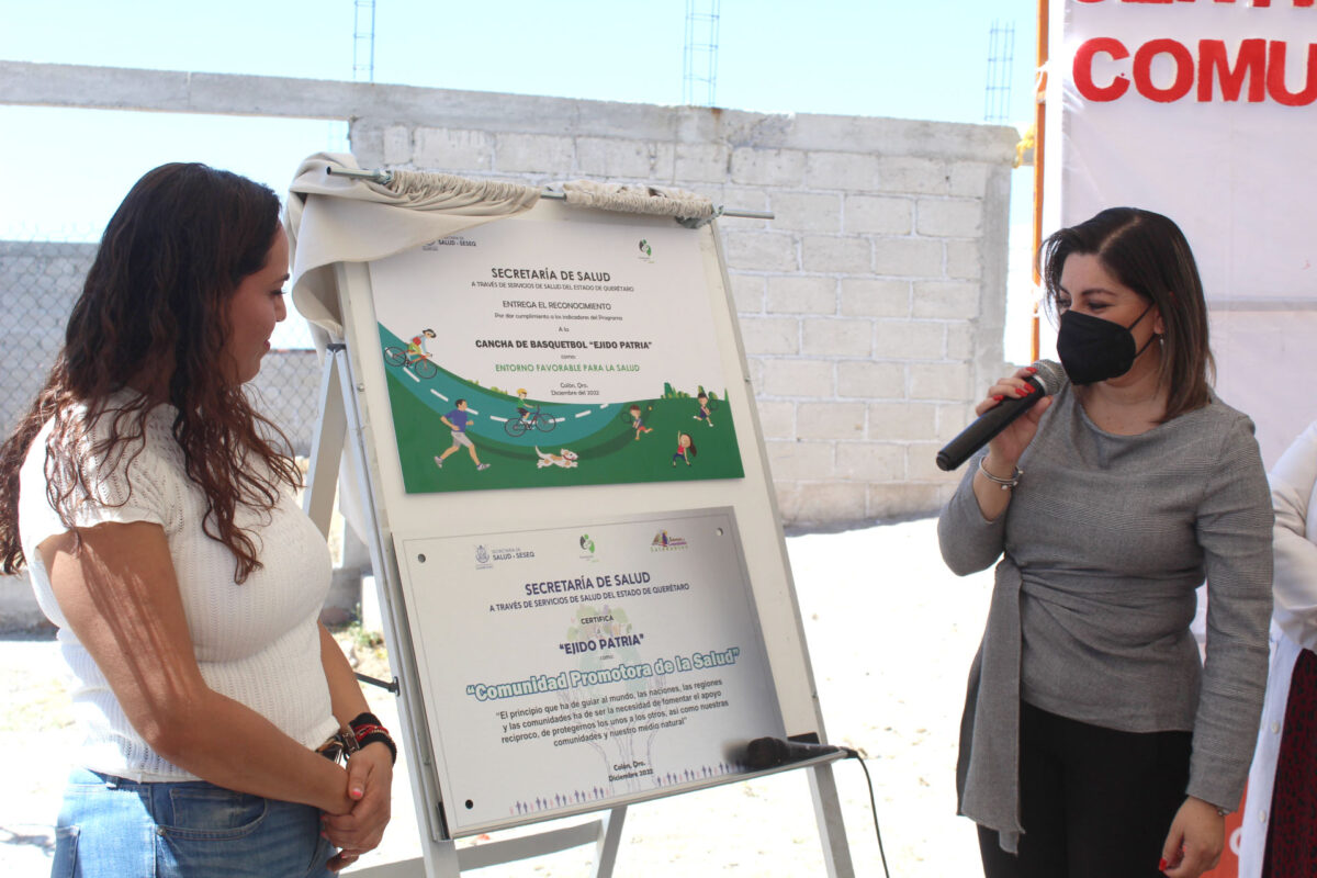 Certifica SESEQ a la Comunidad de Ejido Patria como Comunidad Promotora de la Salud