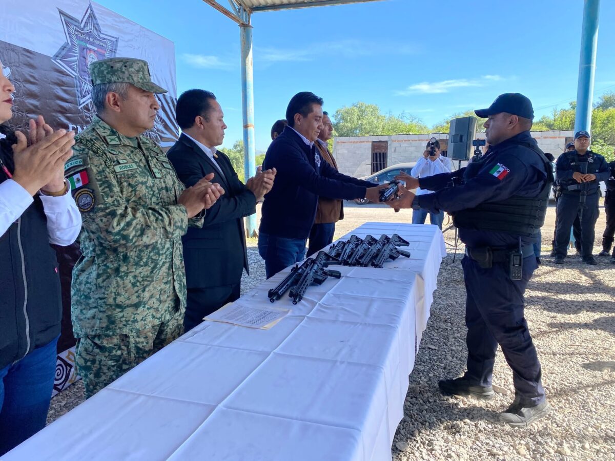 Se Fortalece Seguridad Pública Municipal  en Armamento