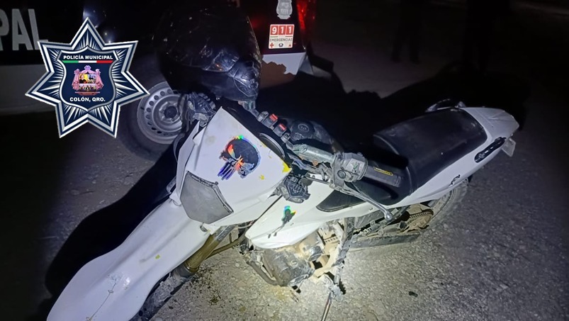 Detiene Policía Municipal de Colón a Sujeto con Placa de Moto no Coincidente