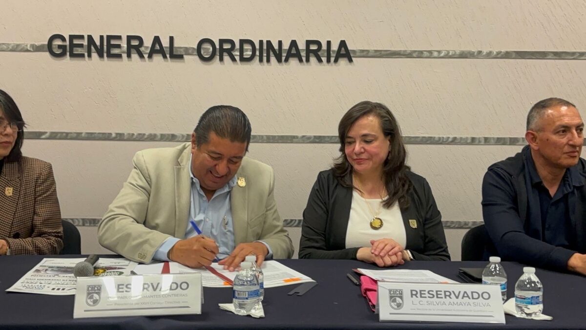 Firman Convenio Colegio de Ingenieros Civiles y UAQ